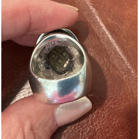 Michael Dawkins Sterling Silver Dome Ring Floral Design Size 7‎ - Picture 5 of 10